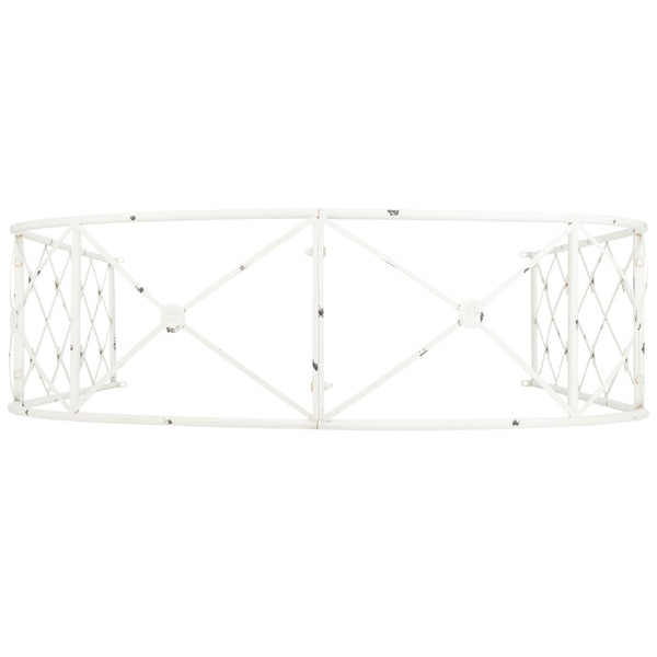 Safavieh ATTICUS Archway - Elegant Iron Garden Entrance with Classic Latticework for Climbing Plants & Vines Antique White PAT5035A