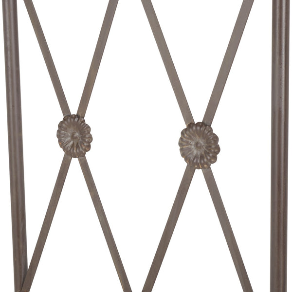 Safavieh ATTICUS Archway - Elegant Iron Garden Entrance with Classic Latticework for Climbing Plants & Vines Rustic Brown PAT5035B