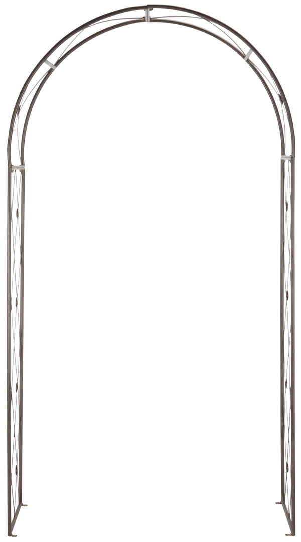 Safavieh ATTICUS Archway - Elegant Iron Garden Entrance with Classic Latticework for Climbing Plants & Vines Rustic Brown PAT5035B