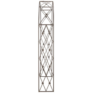 Safavieh ATTICUS Archway - Elegant Iron Garden Entrance with Classic Latticework for Climbing Plants & Vines Rustic Brown PAT5035B