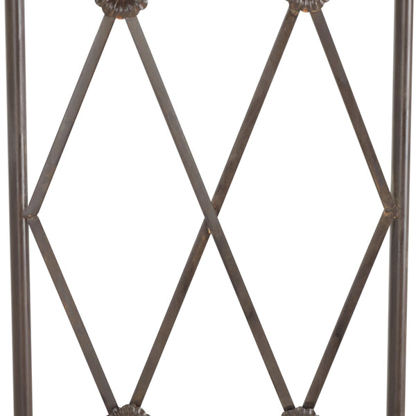 Safavieh ATTICUS Archway - Elegant Iron Garden Entrance with Classic Latticework for Climbing Plants & Vines Rustic Brown PAT5035B