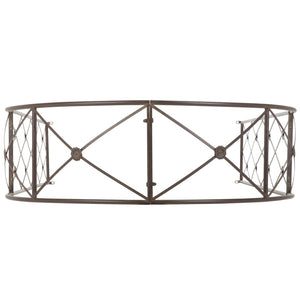Safavieh ATTICUS Archway - Elegant Iron Garden Entrance with Classic Latticework for Climbing Plants & Vines Rustic Brown PAT5035B