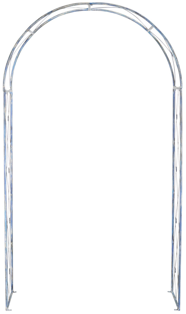 Safavieh ATTICUS Archway - Elegant Iron Garden Entrance with Classic Latticework for Climbing Plants & Vines Mossy Blue / - PAT5035C