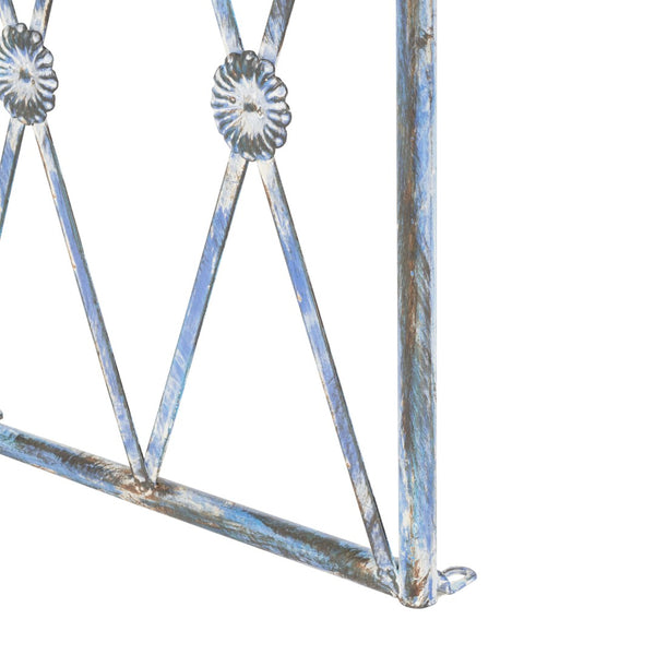 Safavieh ATTICUS Archway - Elegant Iron Garden Entrance with Classic Latticework for Climbing Plants & Vines Mossy Blue / - PAT5035C