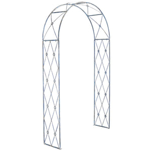 Safavieh ATTICUS Archway - Elegant Iron Garden Entrance with Classic Latticework for Climbing Plants & Vines Mossy Blue / - PAT5035C