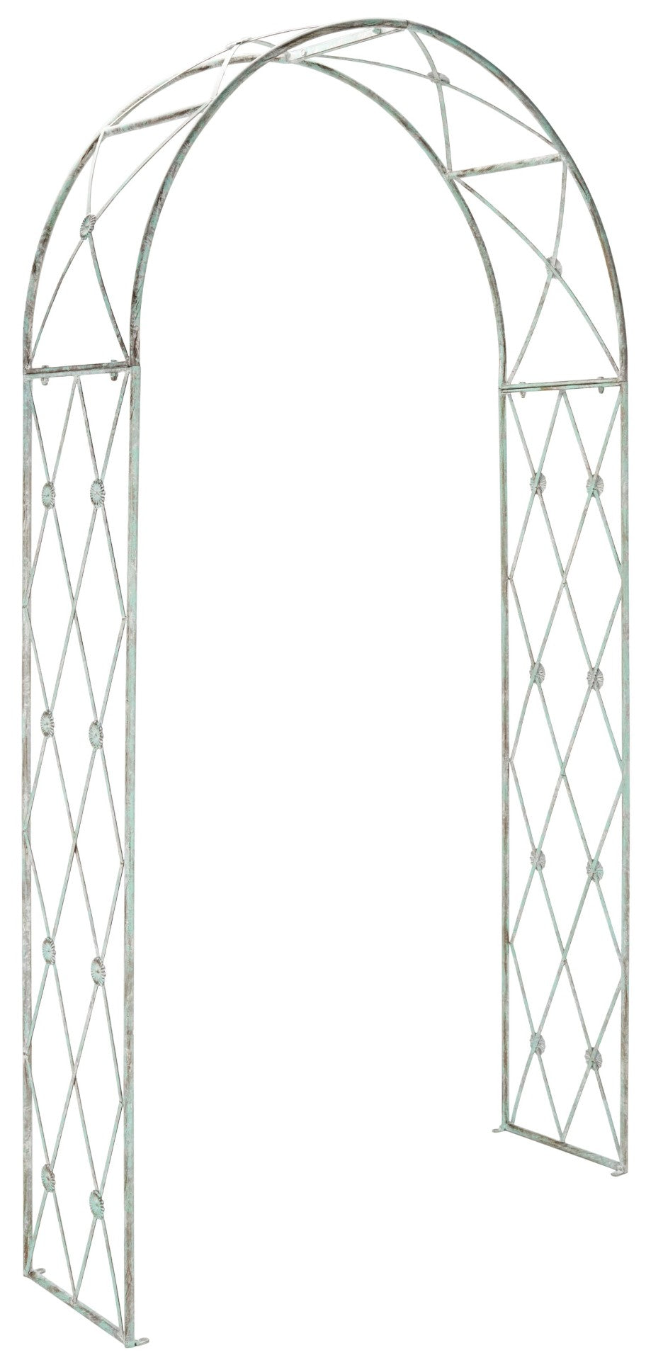 Safavieh ATTICUS Archway - Elegant Iron Garden Entrance with Classic Latticework for Climbing Plants & Vines Antique Dark Green / - PAT5035D