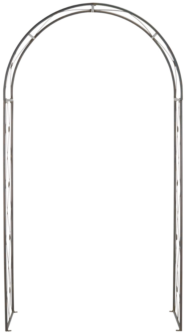 Safavieh ATTICUS Archway - Elegant Iron Garden Entrance with Classic Latticework for Climbing Plants & Vines Black Rust / - PAT5035E