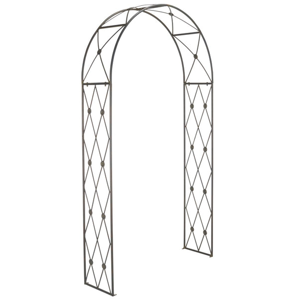 Safavieh ATTICUS Archway - Elegant Iron Garden Entrance with Classic Latticework for Climbing Plants & Vines Black Rust / - PAT5035E