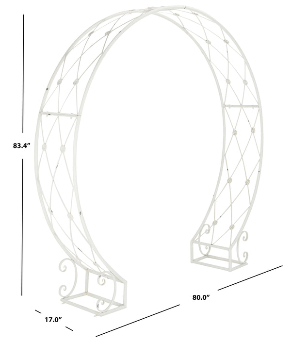 Safavieh Mizell Moon Gateway XII23 Antique White Iron PAT5036A