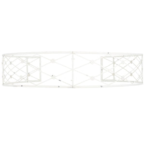 Safavieh MIZELL Moon Gateway - Elegant Iron Arbor for Garden Entrances, Vines, and Outdoor Charm Antique White PAT5036A