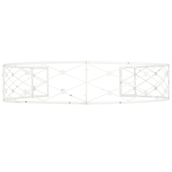 Safavieh MIZELL Moon Gateway - Elegant Iron Arbor for Garden Entrances, Vines, and Outdoor Charm Antique White PAT5036A