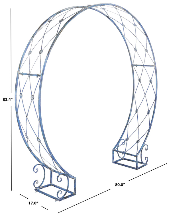 Safavieh Mizell Moon Gateway XII23 Mossy Blue Iron PAT5036C