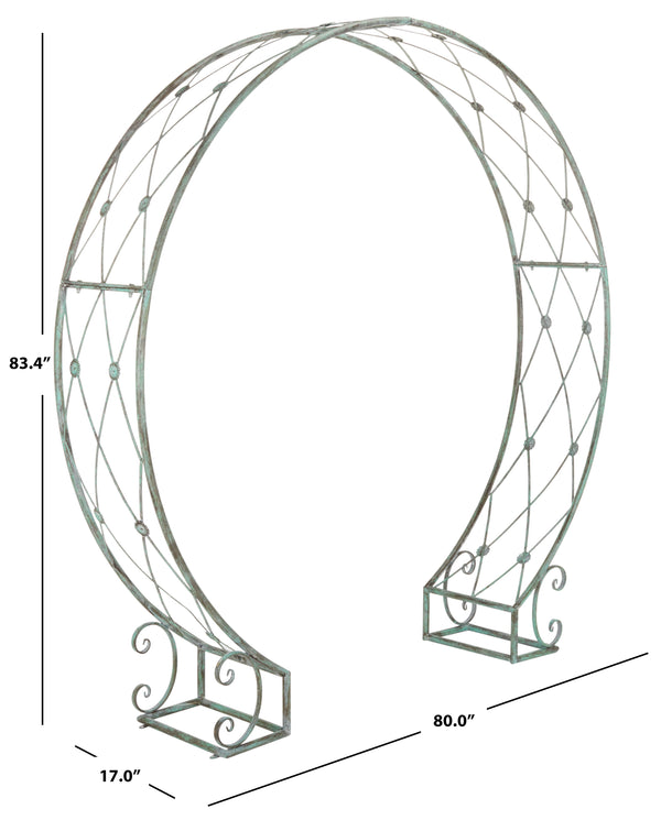 Safavieh Mizell Moon Gateway XII23 Antique Green Iron PAT5036D