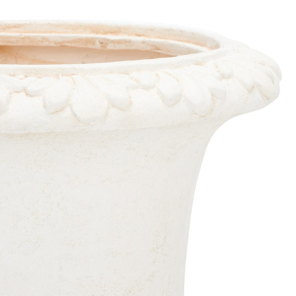Safavieh PAUL Planter - Elegant Urn-Style Design for Indoor & Outdoor Spaces, Perfect for Large Floral Arrangements Off White PAT5037A