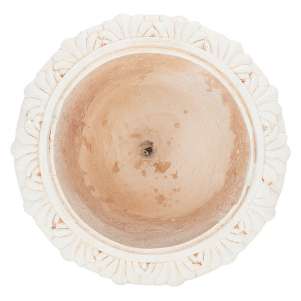 Safavieh PAUL Planter - Elegant Urn-Style Design for Indoor & Outdoor Spaces, Perfect for Large Floral Arrangements Off White PAT5037A