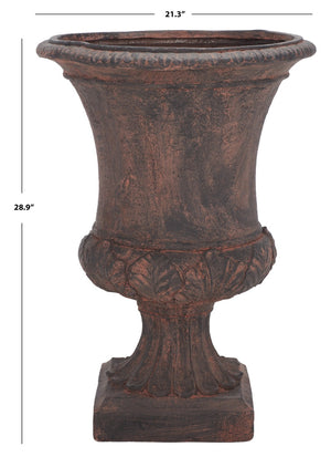 Safavieh PAVEN Planter – Timeless Elegance with Classic Urn Design for Stunning Indoor and Outdoor Spaces Brown PAT5038B