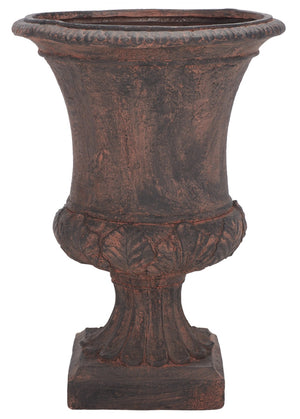 Safavieh PAVEN Planter – Timeless Elegance with Classic Urn Design for Stunning Indoor and Outdoor Spaces Brown PAT5038B