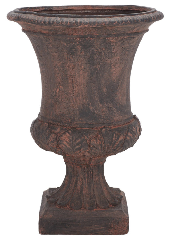 Safavieh PAVEN Planter – Timeless Elegance with Classic Urn Design for Stunning Indoor and Outdoor Spaces Brown PAT5038B