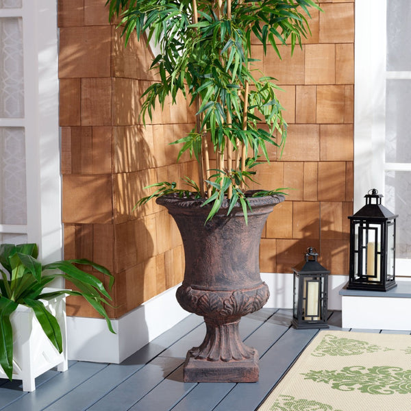 Safavieh PAVEN Planter – Timeless Elegance with Classic Urn Design for Stunning Indoor and Outdoor Spaces Brown PAT5038B