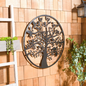 Safavieh 31.5" Tree of Life Wall Art - Elegant Iron Décor for Indoor/Outdoor Spaces, Adds Nature's Touch Black PAT5040E