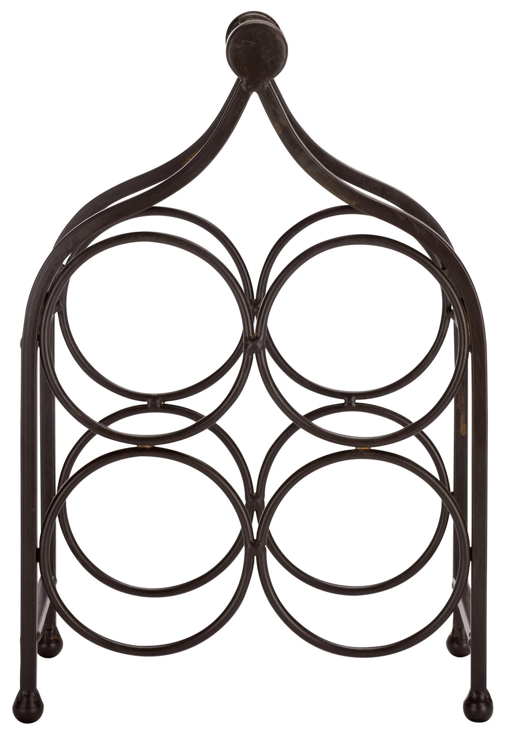 Safavieh Floyd Metal Wine Bottle Holder - Rustic Outdoor Decor For Garden, Patio, Or Lawn Elegance Brown 100% Iron Pat5041b