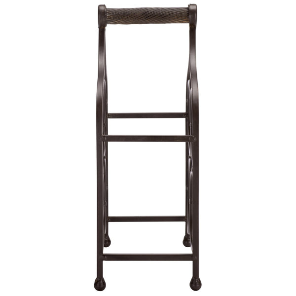 Safavieh FLOYD 4 Wine Bottle Holder - Modern Industrial Design, Stylish Storage for Wine Bottles & Decor Brown PAT5041B