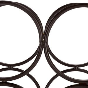 Safavieh FLOYD 4 Wine Bottle Holder - Modern Industrial Design, Stylish Storage for Wine Bottles & Decor Brown PAT5041B