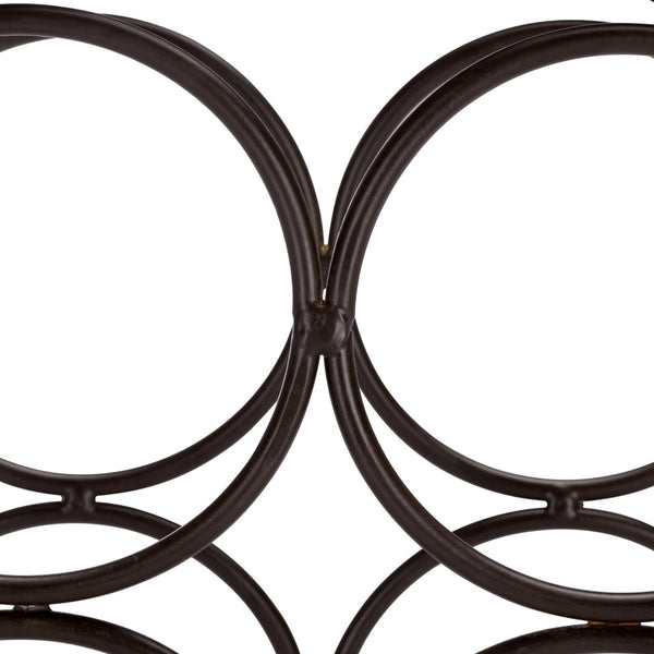 Safavieh FLOYD 4 Wine Bottle Holder - Modern Industrial Design, Stylish Storage for Wine Bottles & Decor Brown PAT5041B
