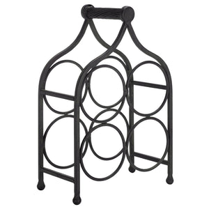 Safavieh FLOYD 4 Wine Bottle Holder - Modern Industrial Design, Stylish Storage for Wine Bottles & Decor Black PAT5041E