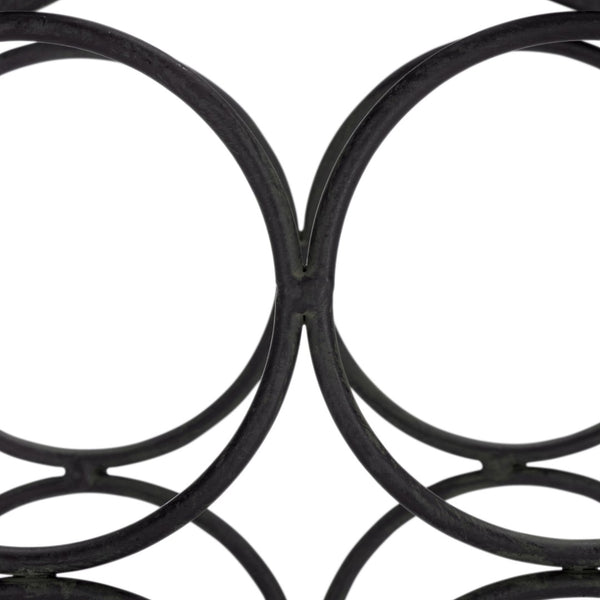 Safavieh FLOYD 4 Wine Bottle Holder - Modern Industrial Design, Stylish Storage for Wine Bottles & Decor Black PAT5041E