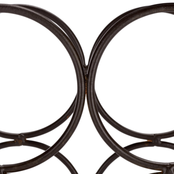 Safavieh Floyd Elegant Wine Bottle Holder - Durable Metal Design For Sophisticated Outdoor Spaces And Decor Brown 100% Iron Pat5042b