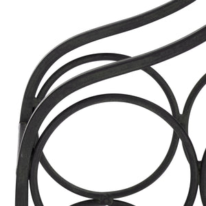 Safavieh Floyd Elegant Wine Bottle Holder - Durable Metal Design For Sophisticated Outdoor Spaces And Decor Black 100% Iron Pat5042e