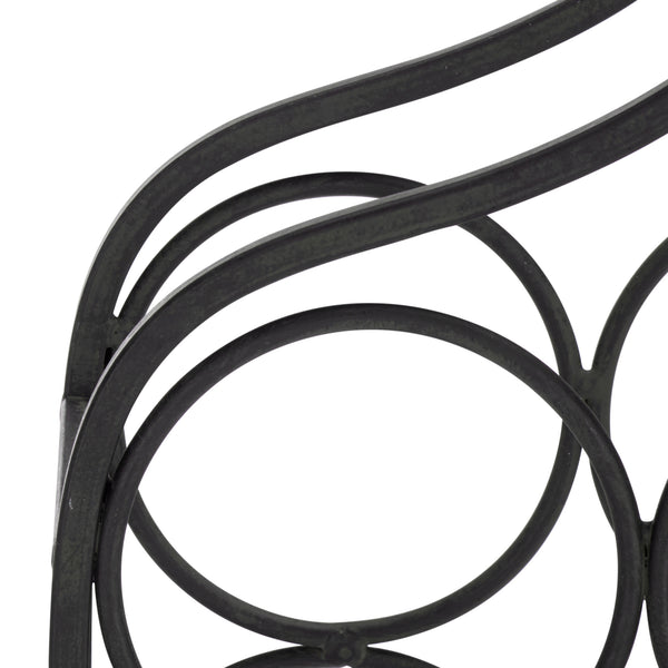 Safavieh Floyd Elegant Wine Bottle Holder - Durable Metal Design For Sophisticated Outdoor Spaces And Decor Black 100% Iron Pat5042e