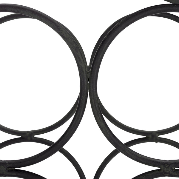 Safavieh Floyd Elegant Wine Bottle Holder - Durable Metal Design For Sophisticated Outdoor Spaces And Decor Black 100% Iron Pat5042e