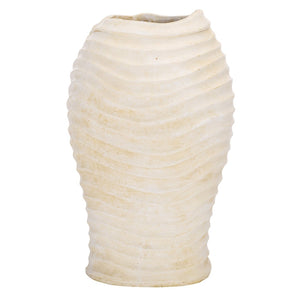 Safavieh DAMIAN Planter Pot - Modern Durable Outdoor Accent for Patios and Gardens, Weather-Resistant Design Off White PAT5043A