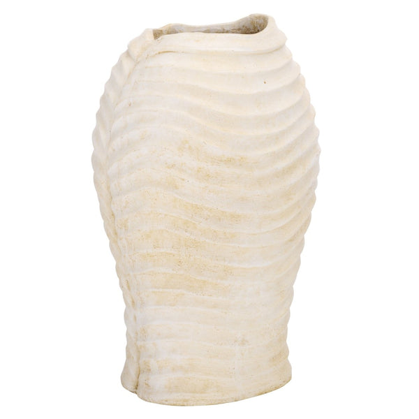 Safavieh DAMIAN Planter Pot - Modern Durable Outdoor Accent for Patios and Gardens, Weather-Resistant Design Off White PAT5043A