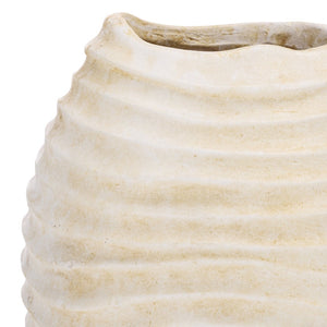Safavieh DAMIAN Planter Pot - Modern Durable Outdoor Accent for Patios and Gardens, Weather-Resistant Design Off White PAT5043A