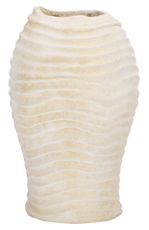 Safavieh DAMIAN Planter Pot - Modern Durable Outdoor Accent for Patios and Gardens, Weather-Resistant Design Off White PAT5043A