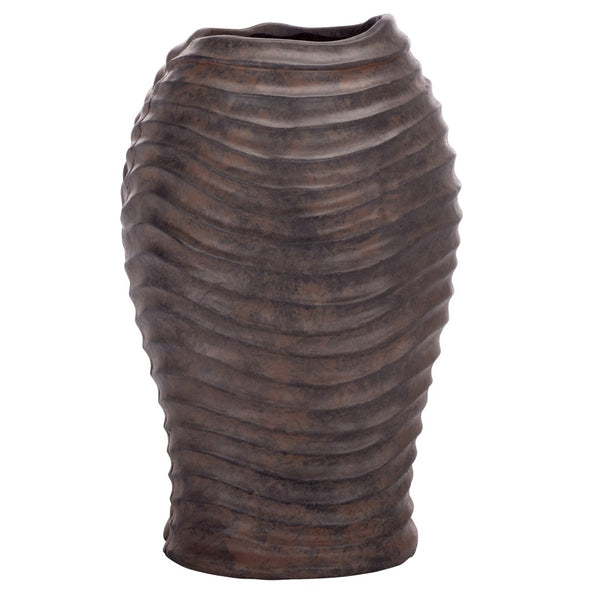 Safavieh DAMIAN Planter Pot - Modern Durable Outdoor Accent for Patios and Gardens, Weather-Resistant Design Brown PAT5043B