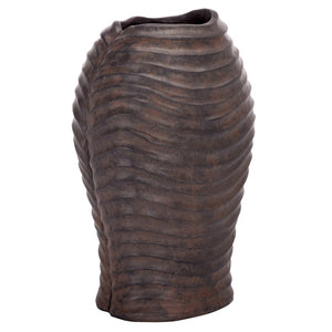 Safavieh DAMIAN Planter Pot - Modern Durable Outdoor Accent for Patios and Gardens, Weather-Resistant Design Brown PAT5043B
