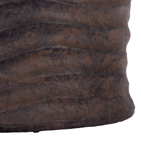 Safavieh DAMIAN Planter Pot - Modern Durable Outdoor Accent for Patios and Gardens, Weather-Resistant Design Brown PAT5043B