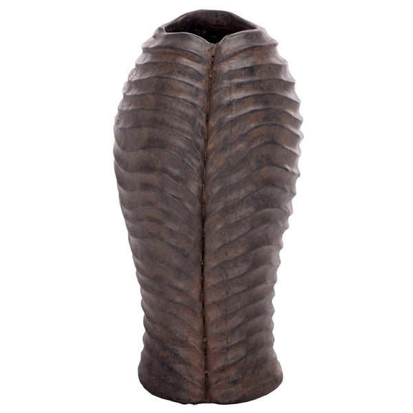 Safavieh DAMIAN Planter Pot - Modern Durable Outdoor Accent for Patios and Gardens, Weather-Resistant Design Brown PAT5043B