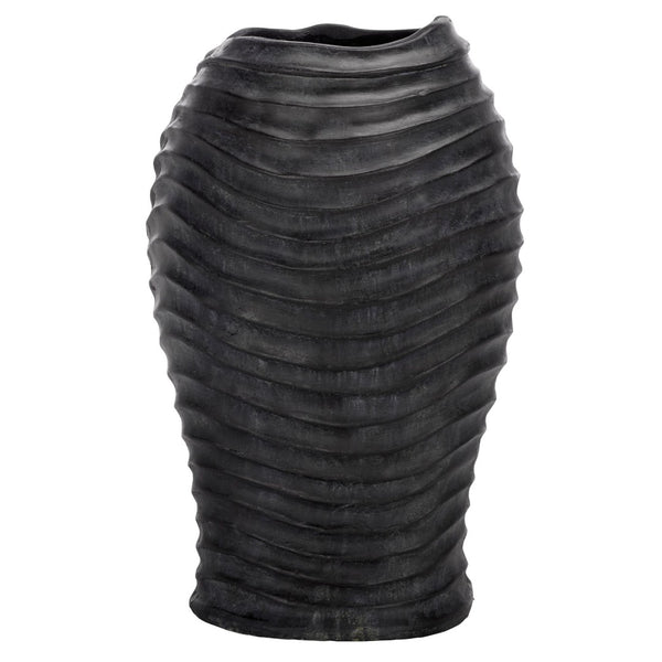 Safavieh DAMIAN Planter Pot - Modern Durable Outdoor Accent for Patios and Gardens, Weather-Resistant Design Black PAT5043E