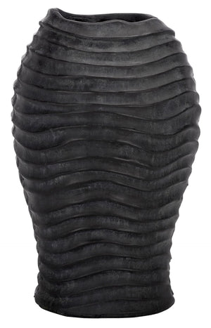 Safavieh DAMIAN Planter Pot - Modern Durable Outdoor Accent for Patios and Gardens, Weather-Resistant Design Black PAT5043E