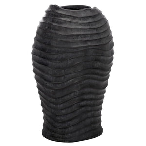 Safavieh DAMIAN Planter Pot - Modern Durable Outdoor Accent for Patios and Gardens, Weather-Resistant Design Black PAT5043E
