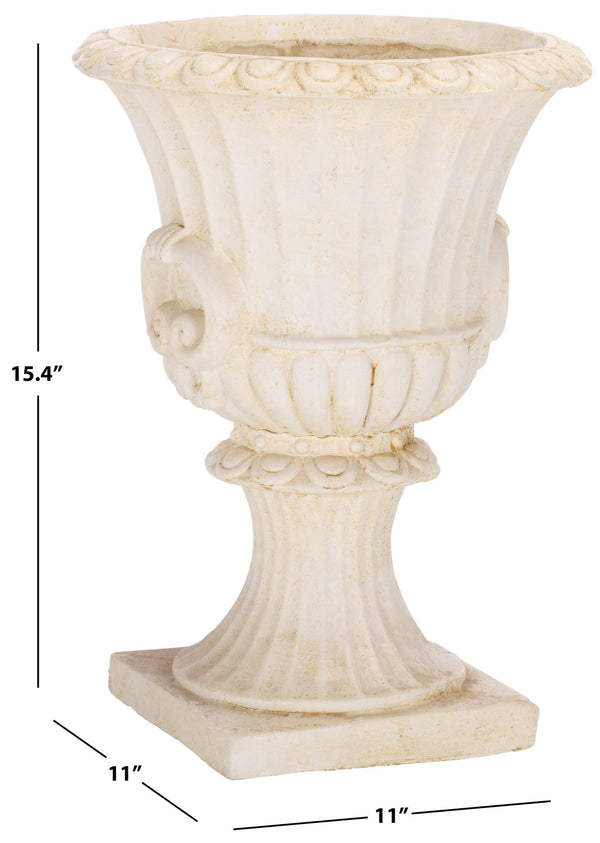 Safavieh Arden Planter Plot - Durable Magnesium Oxide Design For Chic Outdoor Elegance And Style Upgrade Off White Magnesium Oxide Pat5044a