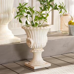 Safavieh ARDEN PLANTER PLOT - Contemporary Elegance for Indoor and Outdoor Spaces with Durable Design Off White PAT5044A