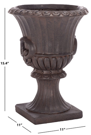 Safavieh Arden Planter Plot - Durable Magnesium Oxide Design For Chic Outdoor Elegance And Style Upgrade Brown Magnesium Oxide Pat5044b