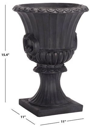 Safavieh Arden Planter Plot - Durable Magnesium Oxide Design For Chic Outdoor Elegance And Style Upgrade Black Magnesium Oxide Pat5044e