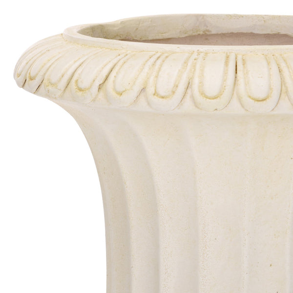 Safavieh Durham Planter Pot - Elegant Outdoor Decor, Weather-resistant Magnesium Oxide For Timeless Style Off White Magnesium Oxide Pat5045a